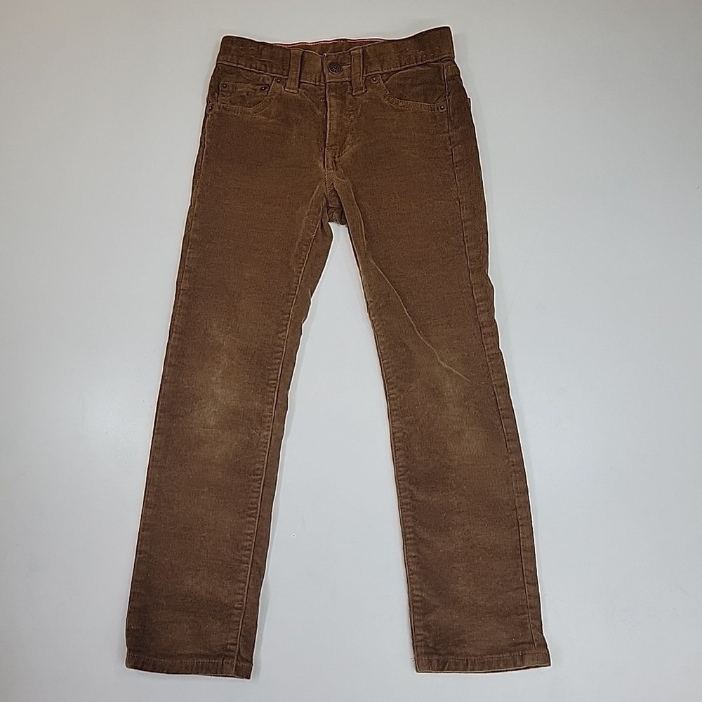 Crew Cuts Boys Sz 6 Tan/Brown Corduroy Stretch Straight Leg Preppy Hipster Comfy